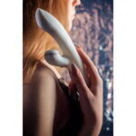Вибратор Satisfyer Pro G-Spot Rabbit, с вакуум-волновым стимулятором, силикон, белый, 22 см.