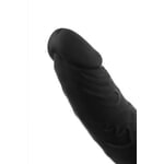 Насадка на пенис для двойного проникновения Black&Red by TOYFA , силикон, чёрный, 16,5 см