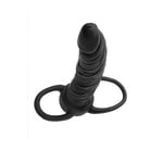 Насадка на пенис для двойного проникновения Black&Red by TOYFA , силикон, чёрный, 16,5 см