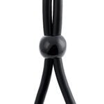 Лассо на пенис A-toys by TOYFA с двумя бусинами, силикон, черное, 19,5 см