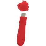 Вибропуля Unihorn USB - Cupid's Beau с функцией пульсации, красный