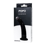 Анальный фаллоимитатор POPO Pleasure by TOYFA Serpens с изгибом S, силикон, черный, 13 см